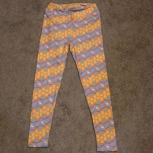 LulaRoe flower print leggings, One size